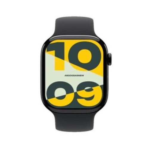 Apple Watch Series 10 GPS + Cellular 42mm Aluminium noir de jais Bracelet Sport noir M/L - comme neuf