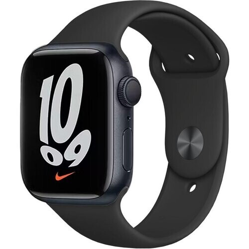 Apple Watch Series 7 (2021) GPS + Cellular 45 mm - Aluminium Minuit - Bracelet sport Noir
