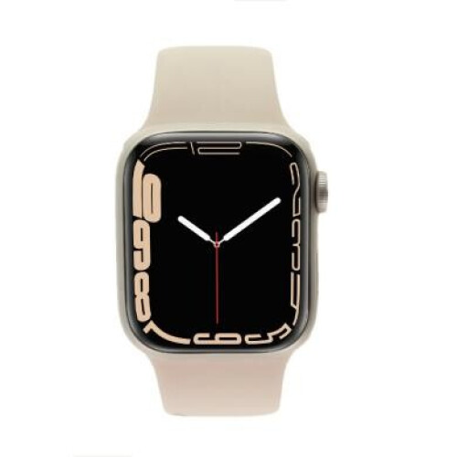 Apple Watch Series 7 GPS + Cellular 41mm Aluminium lumière stellaire Bracelet Sport lumière stellaire - comme neuf