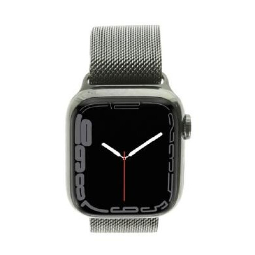 Apple Watch Series 7 GPS + Cellular 45mm Acier inoxydable graphite Bracelet Milanais graphite - très bon état