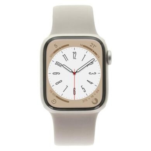 Apple Watch Series 8 GPS 41mm Aluminium lumière stellaire Bracelet Sport lumière stellaire - comme neuf