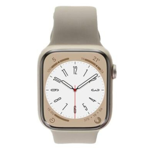 Apple Watch Series 8 GPS 45mm Aluminium Bracelet Sport lumière stellaire - bon état