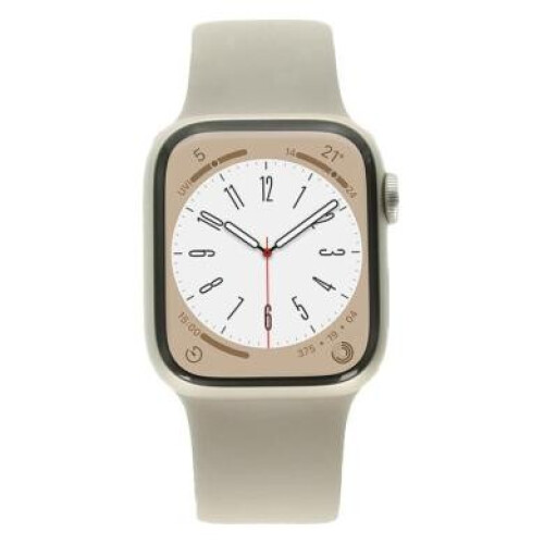 Apple Watch Series 8 GPS + Cellular 41mm Aluminium lumière stellaire Bracelet Sport - comme neuf