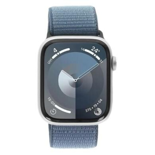 Apple Watch Series 9 GPS 45mm Aluminium argent Boucle Sport bleu hiver - très bon état