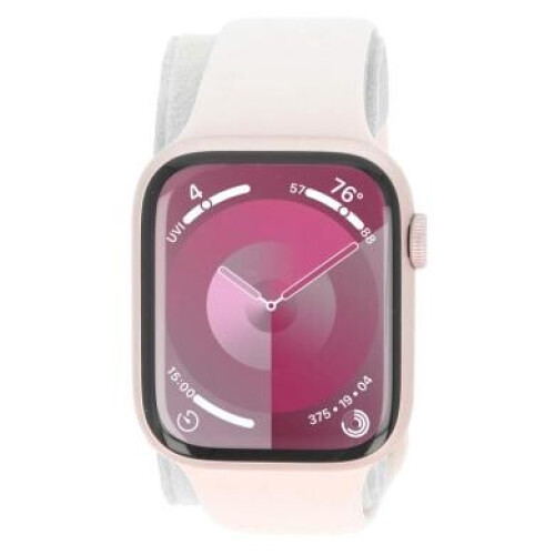 Apple Watch Series 9 GPS 45mm Aluminium rosé Bracelet Sport rose pâle S/M - très bon état