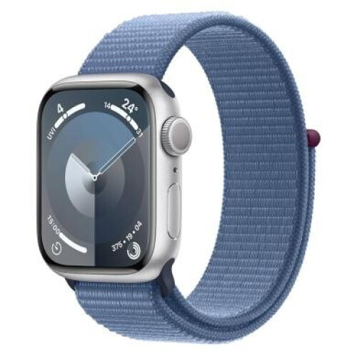 Apple Watch Series 9 GPS + Cellular 41mm Aluminium argent Boucle Sport bleu hiver - comme neuf