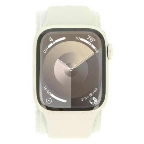Apple Watch Series 9 GPS + Cellular 41mm Aluminium lumière stellaire Bracelet Sport lumière stellaire S/M - très bon état