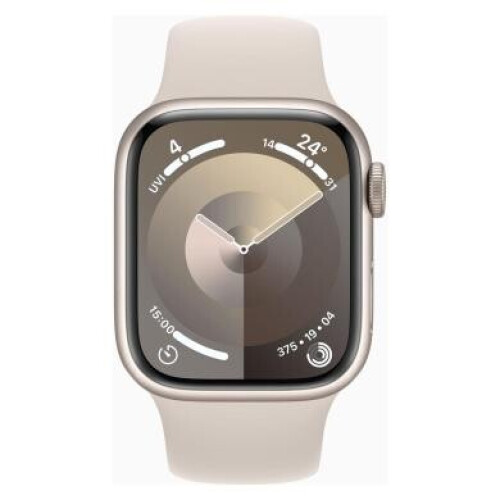 Apple Watch Series 9 GPS + Cellular 41mm Aluminium lumière stellaire Bracelet Sport lumière stellaire M/L - comme neuf