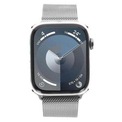 Apple Watch Series 9 GPS + Cellular 45mm Acier inoxydable argent Bracelet Milanais argent - très bon état