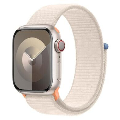 Apple Watch Series 9 GPS + Cellular 45mm Aluminium lumière stellaire Boucle Sport lumière stellaire - bon état