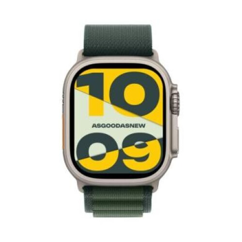 Apple Watch Ultra 2 GPS + Cellular 49mm titane naturel Alpine Loop vert foncé L - très bon état