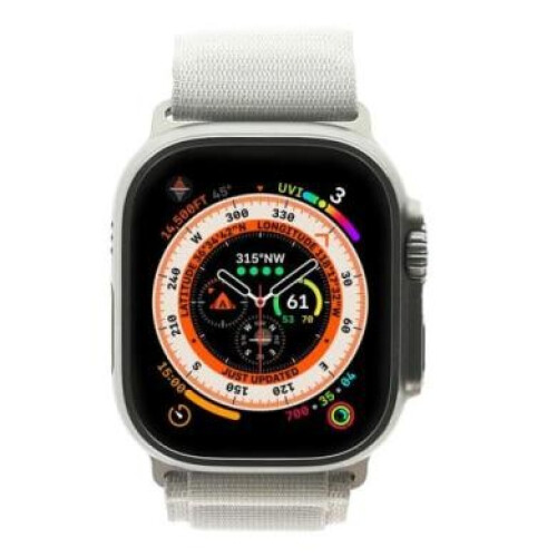 Apple Watch Ultra GPS + Cellular 49mm titane Boucle Alpine lumière stellaire M - comme neuf