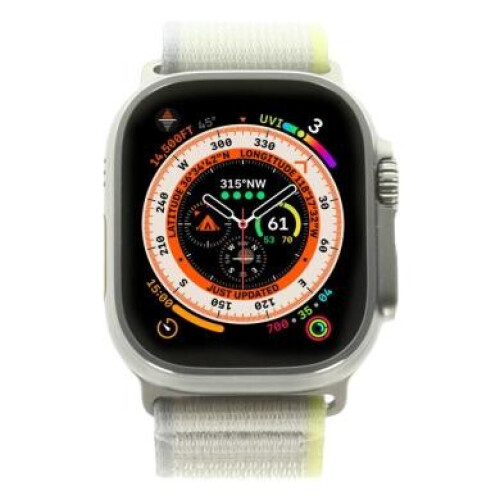 Apple Watch Ultra GPS + Cellular 49mm titane Boucle Trail jaune/beige M/L - très bon état