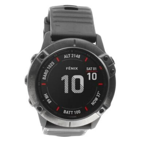Garmin Fenix 6X Pro noir Bracelet QuickFit bleu clair (010-02157-01) - très bon état
