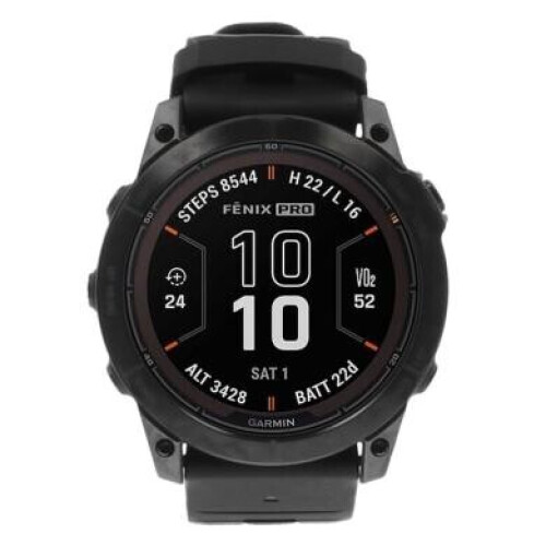 Garmin Fenix 7 Pro Sapphire Solar Titane / Carbon Gray DLC et bracelet noir (010-02777-11) - comme neuf - bon état