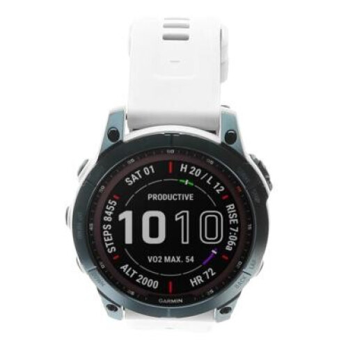 Garmin Fenix 7 Sapphire Solar 47mm bleu DLC titane/blanc de pierre (010-02540-25) - bon état