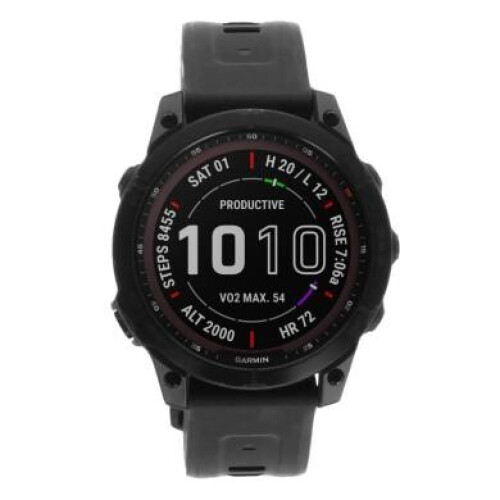 Garmin Fenix 7 Sapphire Solar 47mm gris ardoise DLC titane/noir (010-02540-21) - comme neuf