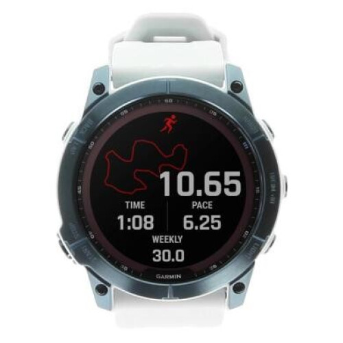Garmin Fenix 7X Sapphire Solar 51mm bleu DLC titane/blanc pierre (010-02541-15) bleu/blanc pierre - comme neuf