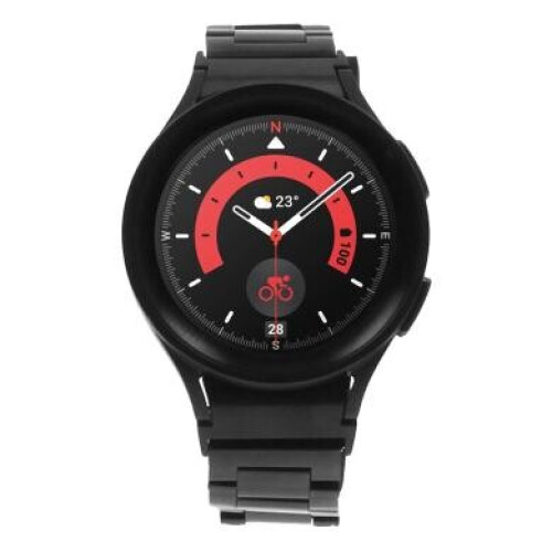 Samsung Galaxy Watch5 Pro Noir Titanium 45mm LTE Bracelet à maillon noir - très bon état